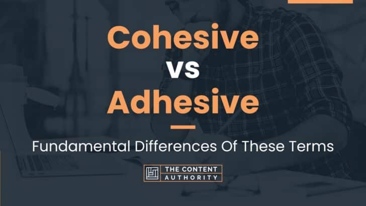 Cohesive vs Adhesive: Fundamental Differences Of These Terms