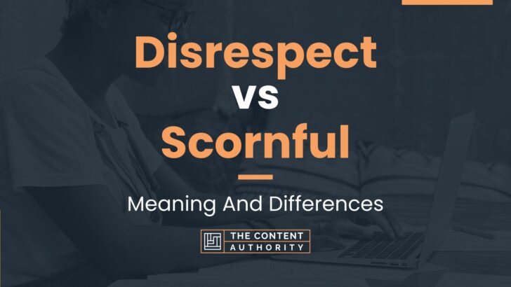 Disrespect Vs Scornful Meaning And Differences