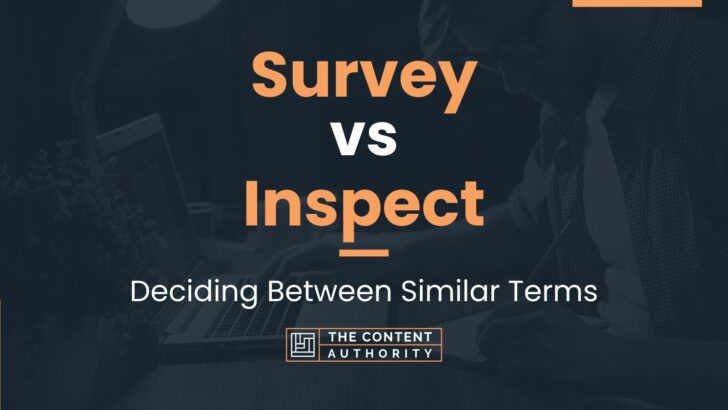 Survey vs Inspect: Deciding Between Similar Terms