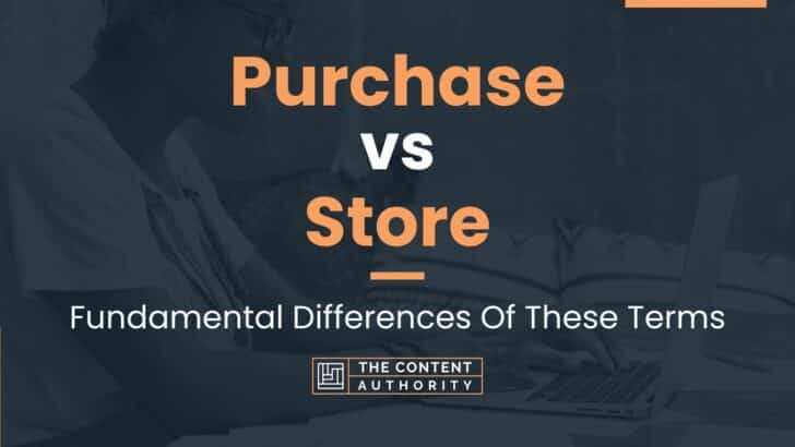 Purchase vs Store: Fundamental Differences Of These Terms