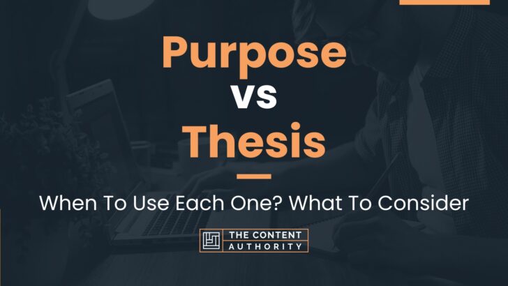 is purpose and thesis the same