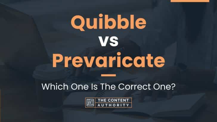 Quibble vs Prevaricate: Which One Is The Correct One?