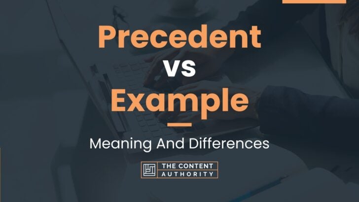 Precedent vs Example: Meaning And Differences