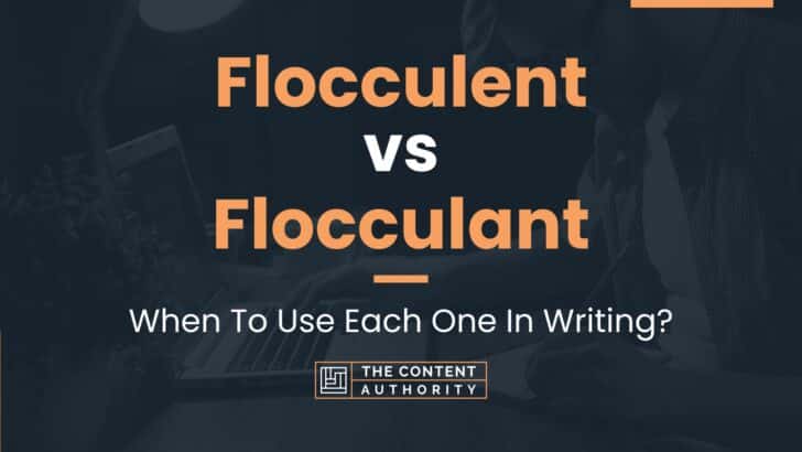 Flocculent vs Flocculant: When To Use Each One In Writing?