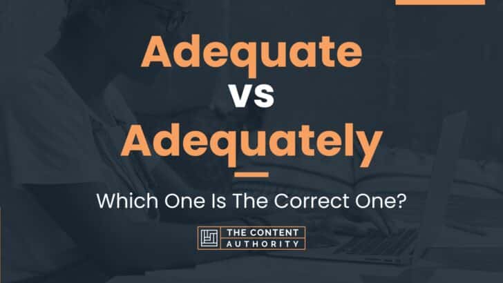 Adequate vs Adequately: Which One Is The Correct One?