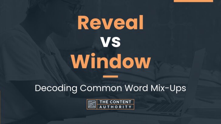 Reveal vs Window: Decoding Common Word Mix-Ups