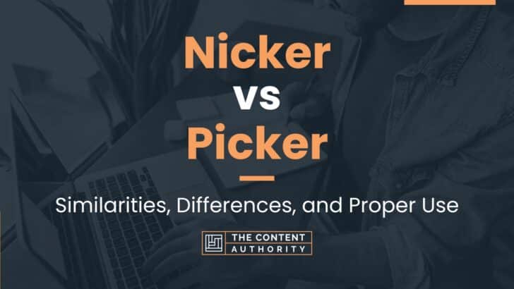 Nicker vs Picker: Similarities, Differences, and Proper Use