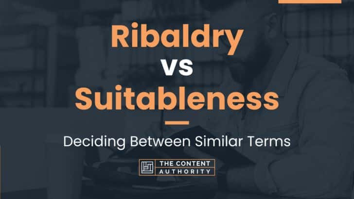 Ribaldry vs Suitableness: Deciding Between Similar Terms