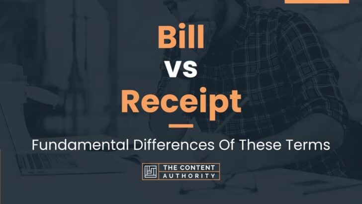 bill vs receipt