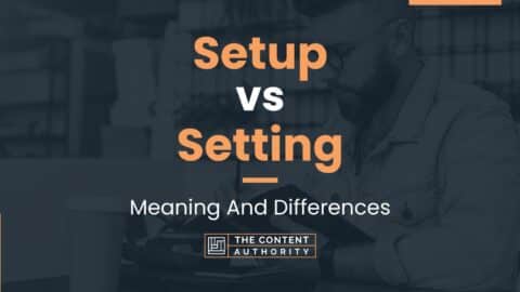 Setup vs Setting: Meaning And Differences