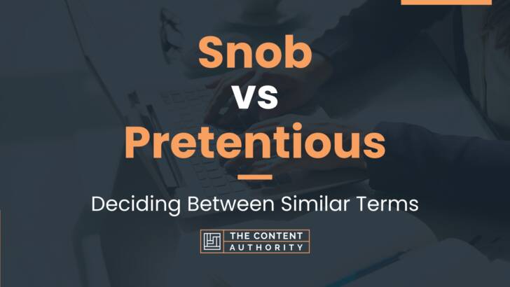 Snob vs Pretentious: Deciding Between Similar Terms