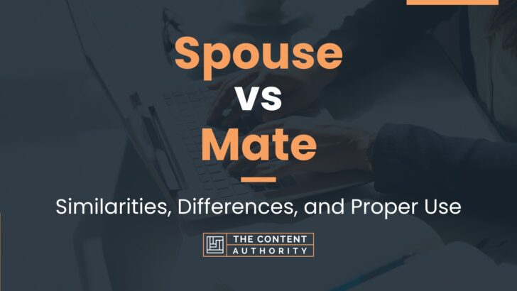 Spouse vs Mate: Similarities, Differences, and Proper Use