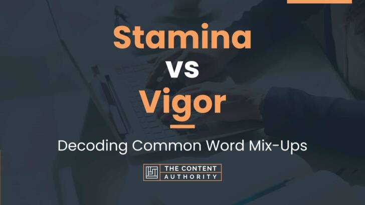 Stamina vs Vigor: Decoding Common Word Mix-Ups