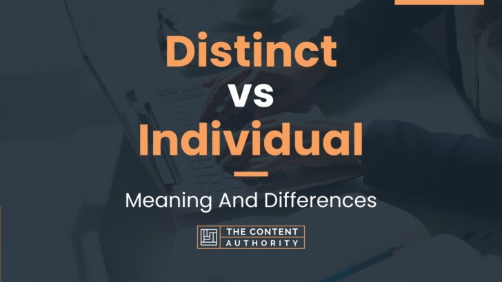 Distinct vs Individual: Meaning And Differences