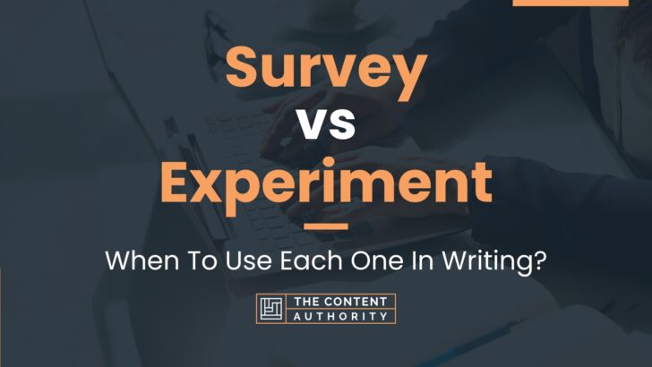 distinguish between survey and experiment