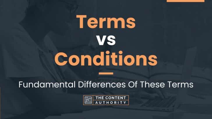 Terms vs Conditions: Fundamental Differences Of These Terms