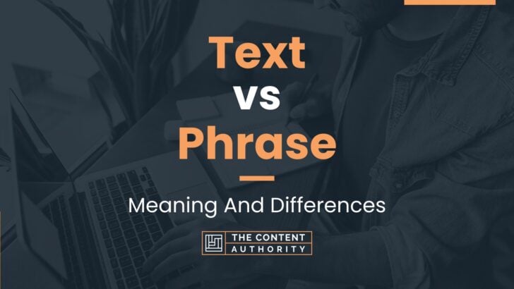 Text vs Phrase: Meaning And Differences