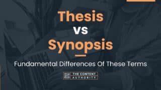 difference between a thesis and synopsis