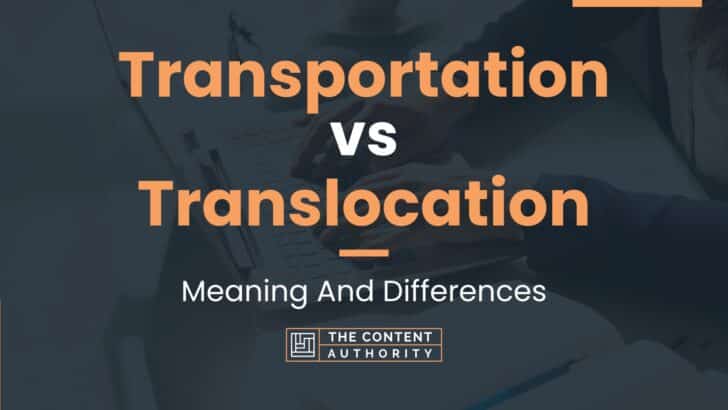 Transportation vs Translocation: Meaning And Differences