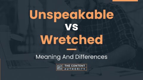Unspeakable vs Wretched: Meaning And Differences