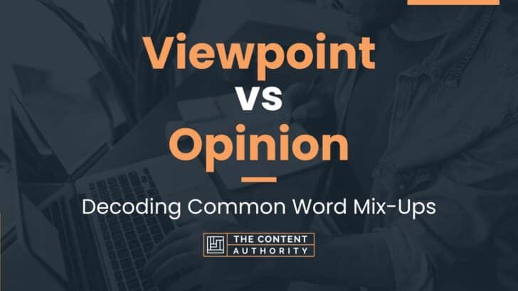 Viewpoint vs Opinion: Decoding Common Word Mix-Ups