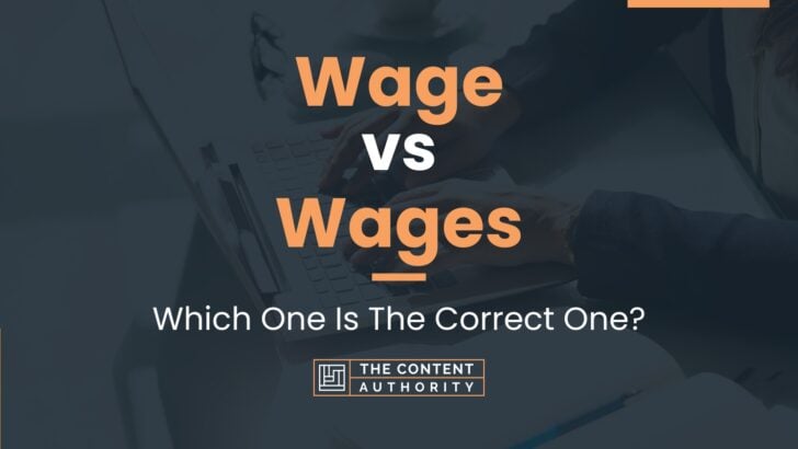 Wage vs Wages: Which One Is The Correct One?