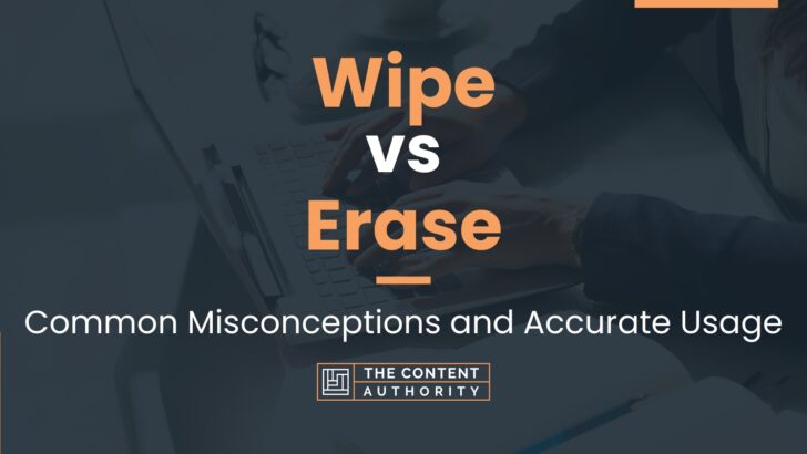 Wipe vs Erase: Common Misconceptions and Accurate Usage