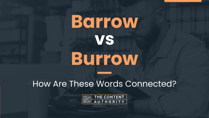 Barrow vs Burrow How Are These Words Connected