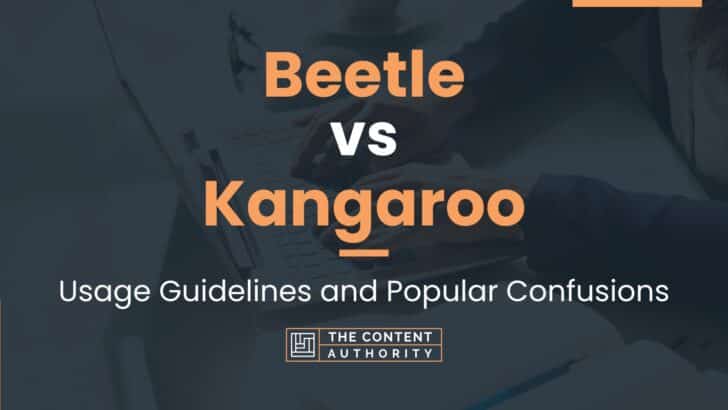 Beetle vs Kangaroo: Usage Guidelines and Popular Confusions