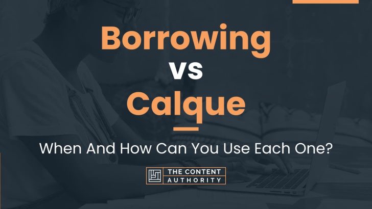 Borrowing vs Calque: When And How Can You Use Each One?