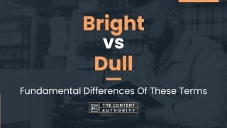 Bright vs Dull: Fundamental Differences Of These Terms