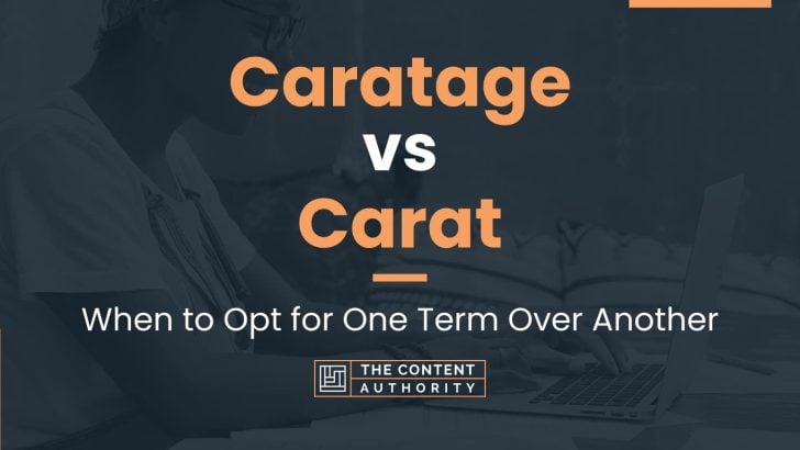 Caratage vs Carat: When to Opt for One Term Over Another