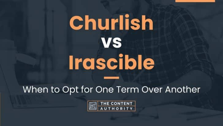 Churlish vs Irascible: When to Opt for One Term Over Another