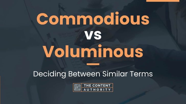 Commodious vs Voluminous: Deciding Between Similar Terms