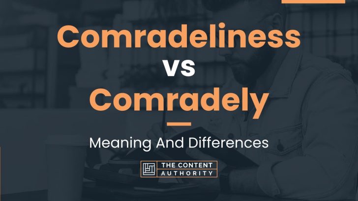 Comradeliness vs Comradely: Meaning And Differences