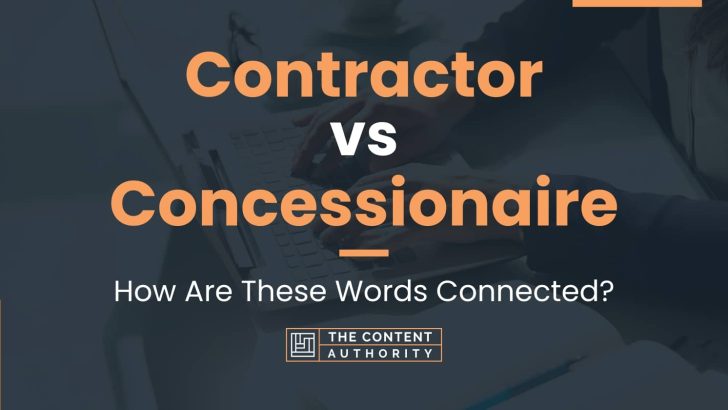 Contractor vs Concessionaire: How Are These Words Connected?