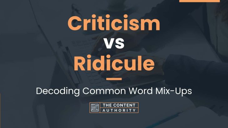 Criticism vs Ridicule: Decoding Common Word Mix-Ups