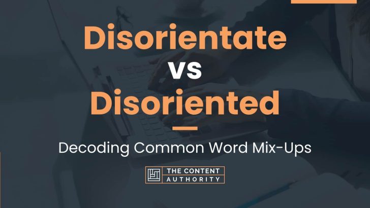 Disorientate vs Disoriented: Decoding Common Word Mix-Ups