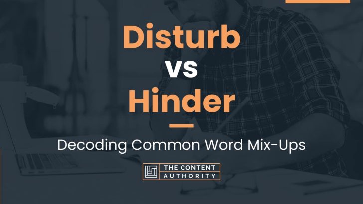 Disturb vs Hinder: Decoding Common Word Mix-Ups