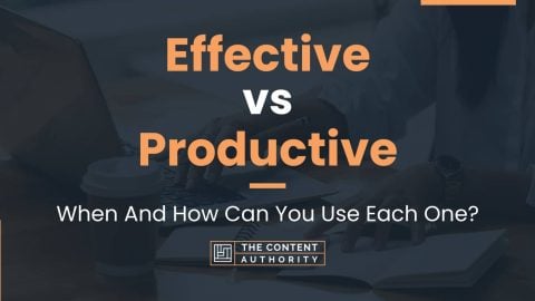 Effective vs Productive: When And How Can You Use Each One?