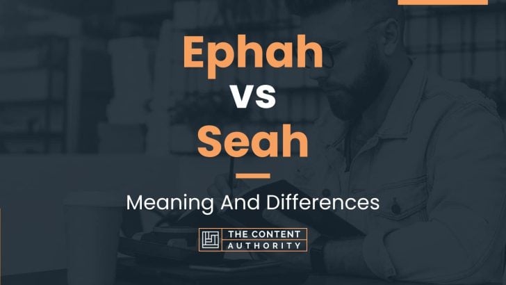 Ephah vs Seah: Meaning And Differences