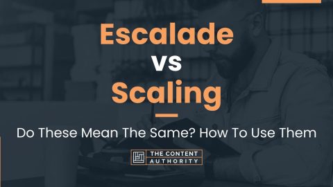 Escalade Vs Scaling: Do These Mean The Same? How To Use Them