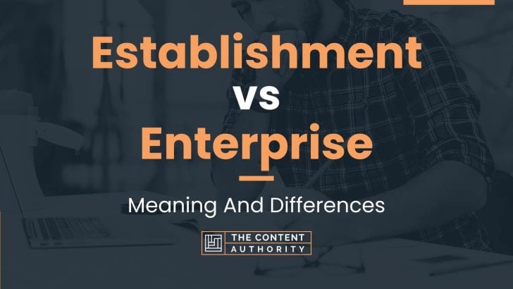 Establishment vs Enterprise: Meaning And Differences