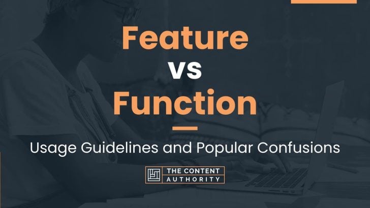 Feature vs Function: Usage Guidelines and Popular Confusions