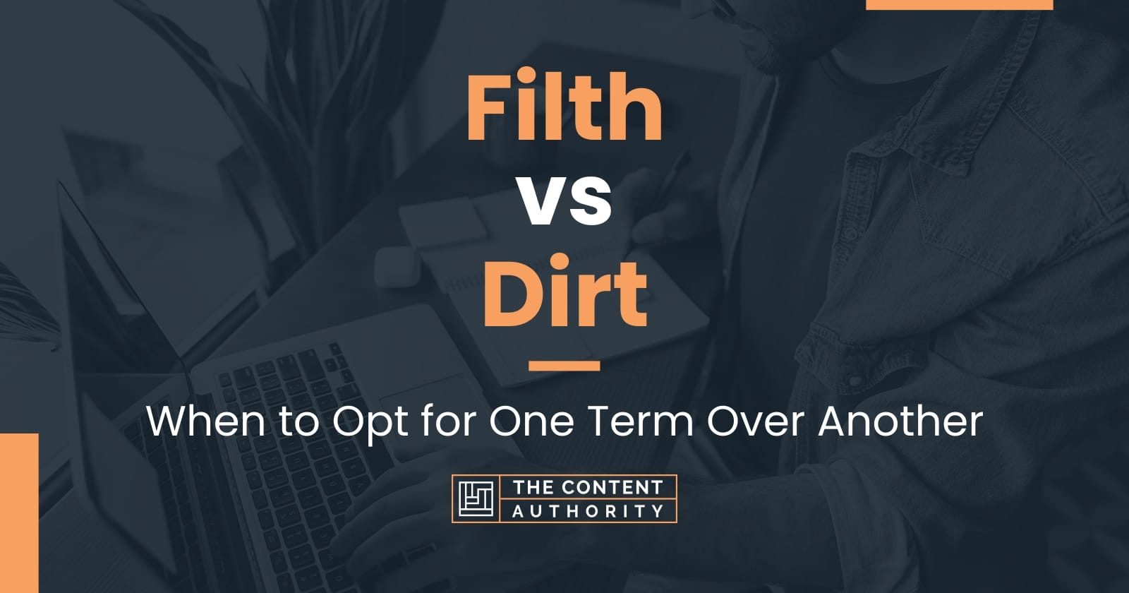 Filth vs Dirt: When to Opt for One Term Over Another