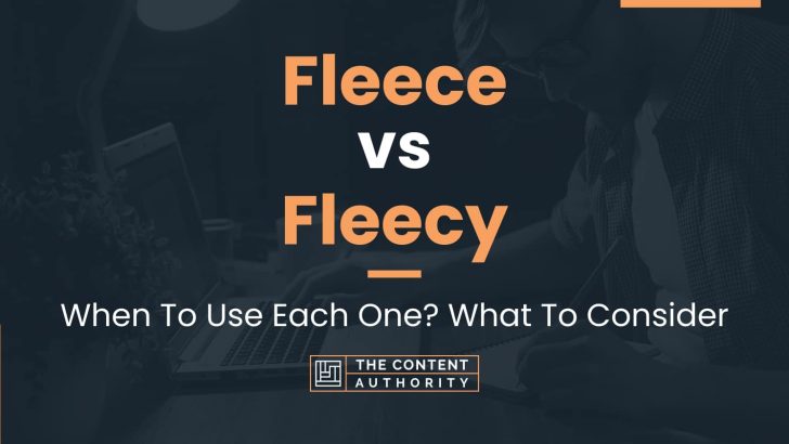Fleece vs Fleecy: When To Use Each One? What To Consider