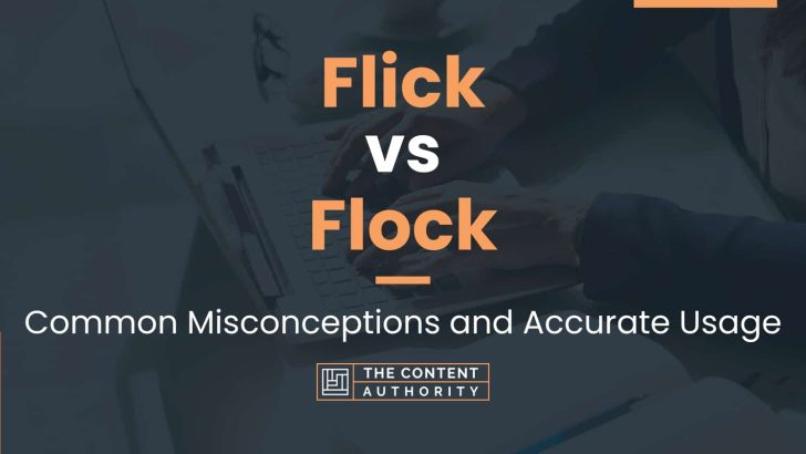 Flick vs Flock: Common Misconceptions and Accurate Usage