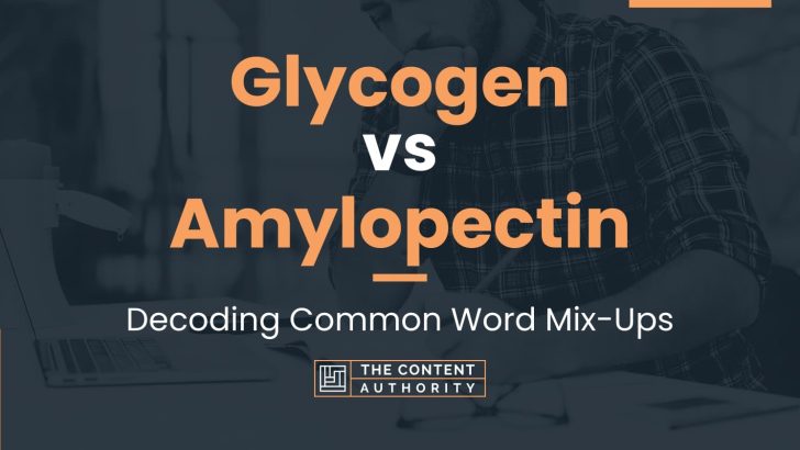 Glycogen vs Amylopectin: Decoding Common Word Mix-Ups