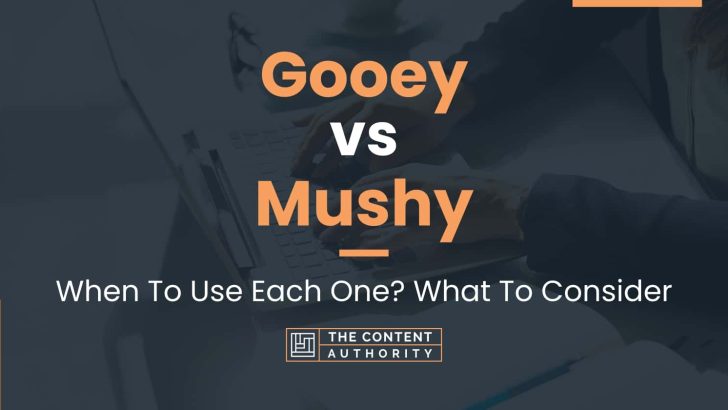 Gooey vs Mushy: When To Use Each One? What To Consider