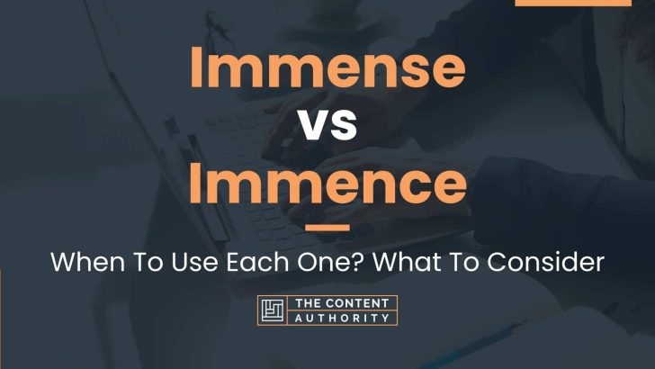 Immense vs Immence: When To Use Each One? What To Consider